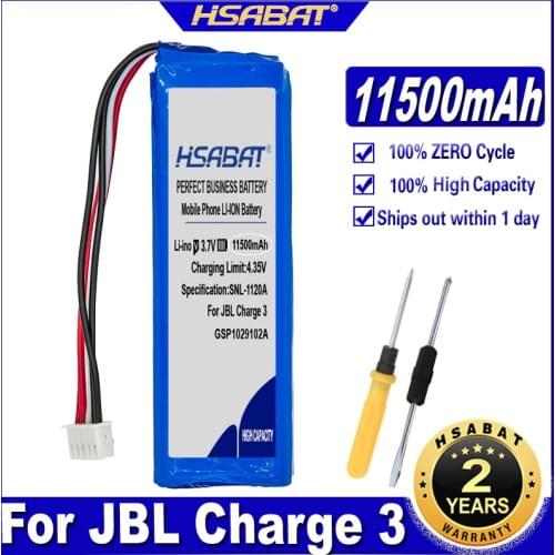 Top Brand HSABAT 11500mAh Battery for JBL Charge 3 / for JBL Charge 3 2016 Batteries .check the place of 2 red wires