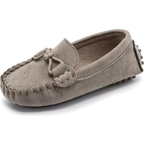 JGSHOWKITO Girls Boys Shoes Fashion Soft Kids Loafers Children Flats Casual Boat Shoes Childrens Wedding Moccasins Leather Shoe