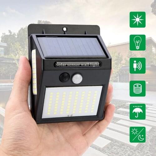 100 LED Solar Light Outdoor Solar Lamp PIR Motion Sensor Wall Light IP65 Waterproof Solar Powered Sunlight For Garden Decoration