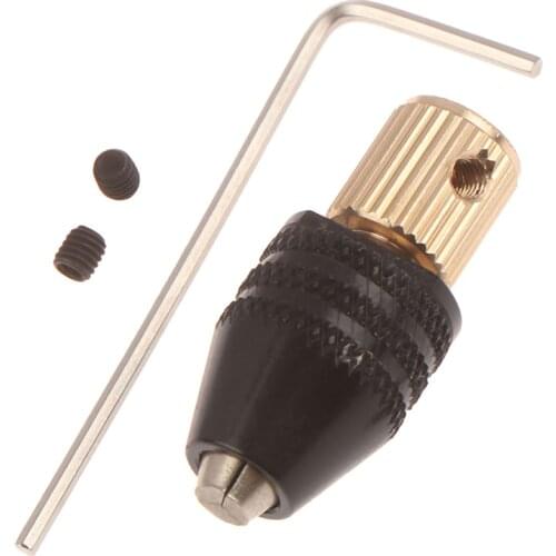 Electric Motor Shaft Mini Drill Chuck Fixture 0.5-3.2mm Drill Bit Micro Drill Chuck Hex Drill Chuck Adapter 2.3mm/3.17mm/ 5mm