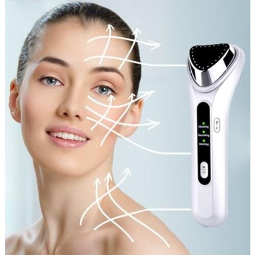 Vibration heating vibration negative ion cation deep cleansing massager skin beauty instrument warm kneading Massager for face