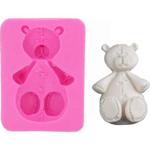 1Pcs Sugarcraft Bear silicone mold fondant moulds cake decorating tools chocolate gumpaste molds silicone molds T1236
