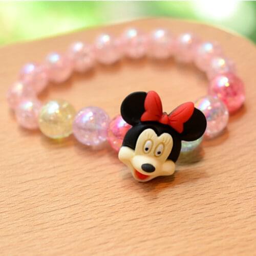 10PCS Disney Frozen Minnie Mouse Party Favor supply Bracelet Kids Happy Birthday Party Gift Souvenir Cute Giveaway