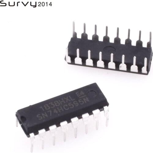 10pcs/lot New SN74HC595N 74HC595 DIP-16 8BIT SHIFT REGISTERS WITH 3 STATE OUTPUT REGISTERS 74HC595N
