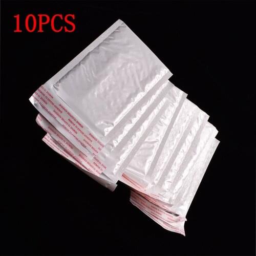 10pcs Mailers White Poly Bubble Mailer Self Seal Padded Envelopes Gift Bags For Book Magazine Packaging Lined 11cmx15cm