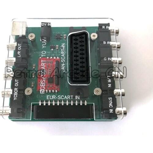 2021 new Video Converter SCART (JAP) e SCART (EUR) A YCBCR PCB SCATOLA di Conversione per MD / SS / DC / PS/ SFC console