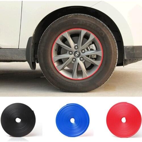 8M Car Wheel Hub Sticker Strip Rim Tire Protection Auto Accessories for Volkswagen VW Jetta MK5 MK6 Polo Scirocco Lavida Eos Bor