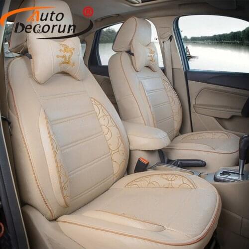 AutoDecorun PU leather covers seat car for Volkswagen Touareg 2011 seat covers accessories custom seat cushion 60/40 split bench