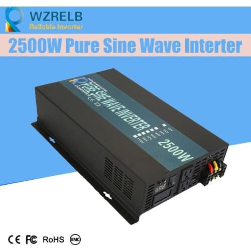 Off Grid Pure Sine Wave Solar Inverter 24V 220V 2500w Car Power Inverter 12V DC to 100V/120V/240V AC Converter Power Supply