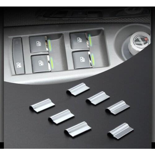 7pcs/set Car Window buttons trim decoration accessory suitable for Chevrolet Cruze Malibu TRAX/Buick Encore Excelle/Opel Mokka