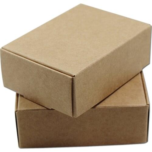 DHL 8.5*6*3cm Brown Kraft Paper Collection Box Handmade DIY Soap Business Card Gift Party Wedding Cupcake Cosmetic Package Boxes