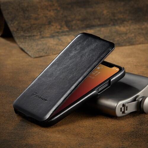 2020 New Vertical Open Leather Flip Phone Case Cover For iPhone 12 Pro Max Mini 5.4 6.1 6.7 Business Pouch Bags Free Shipping