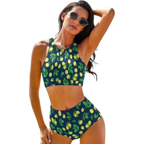 Lemon Bikini Swimsuit Sling High Quality 2 Piece Swimwear Women Stylish Fitness Bathing Suit