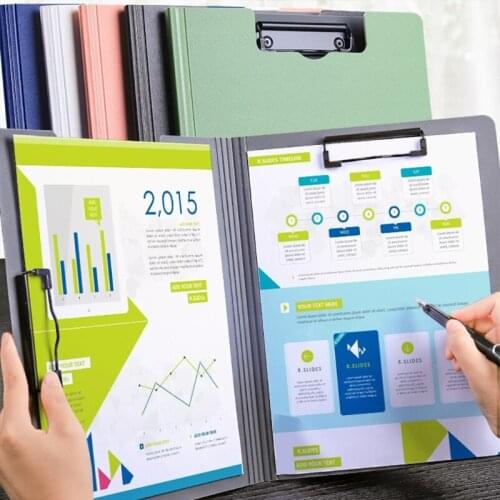 Multifunctional Clipboard Letter Size A4 File Clipboard with 2 Sturdy Page Clamps for Office Business Laboratory