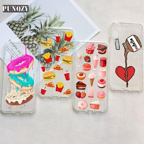 Food Donut Ice Cream chocolate phone Case for huawe P20 P30 P10 MATE20 mate 10 lite P20 P30 MARTE20 PRO Soft TPU Silicone cover