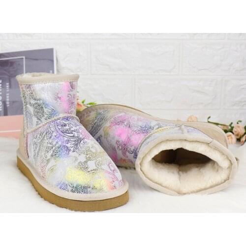 New High Quality Australia Boots Genuine Leather Snow Boots Fashion Warm Winter Boots Ladies Ankle Boots Women Shoes