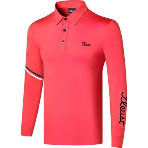 Golf Clothing Mens Long-sleeved Breathable Sweat-absorbent T-shirt Polo Quick-drying Golf Wear Top
