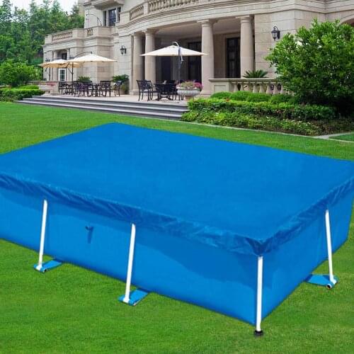 Rectangular Swimming Pool Cover Outdoor Pools Frame Protector Blanket Solar Waterproof Pool Tub Dust Accessory 450x220CM