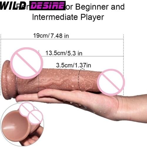 Realistic Strap on Dildo Ultra Soft Silicone Double Penetration Anal Strapon Dildo Penis Sex Toys for Women Men Adult Products