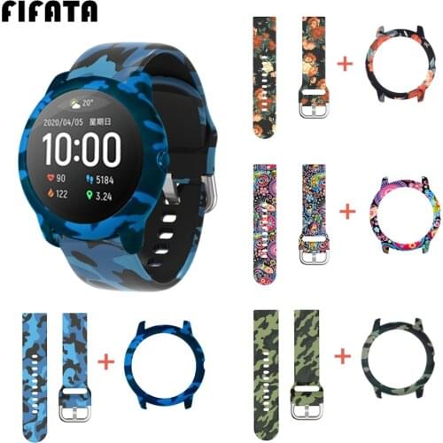 FIFATA Silicone Band+PC Case 2in1 For Xiaomi Haylou Solar LS05 Smart Watch Bracelet Wrist Strap+Protector Frame Cover Accessory