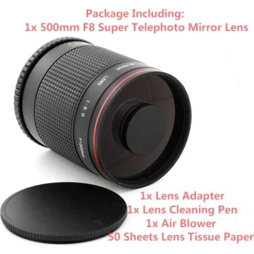 500mm f/8 Super Telephoto Mirror Lens to for Olympus EP1,EP2,EP3,EPL1,EPL2 Camera
