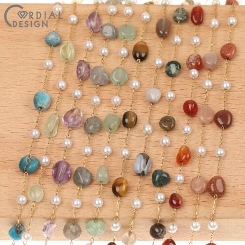 Cordial Design Jewelry Accessories/Stainless Steel Chains/Natural Crystal & Imitation Pearl/Hand Made/DIY Making/Chains Findings