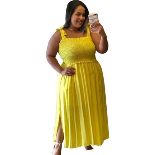 Large Size Halter Dress Female Drape Sexy Slim Solid Color Slit Skirt Spring/summer New Fashion Elegant Womens Wear Vestidos