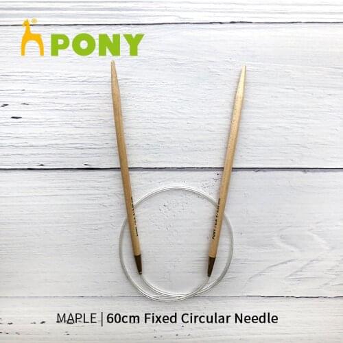 1 Piece Pony Maple 60 cm Fixed Circular Knitting Needle