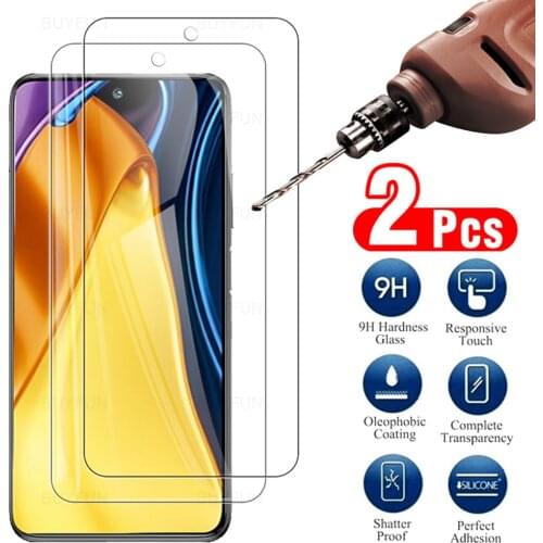 2pcs protective glass for Poco M3 Pro 5G case tempered glass for xiaomi poco m3 pro m3pro M3pro 6.5 inch glass cover