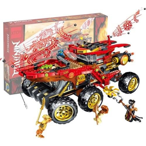858pcs Land Bounty Truck Model Building Blocks with Figures Compatible 70677 DIY Bricks Toys for Children