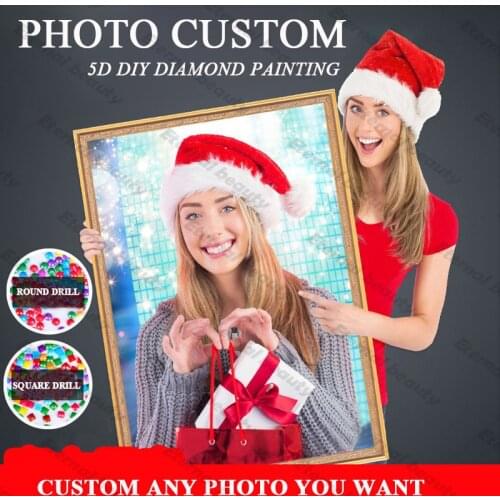 Diamond Painting 5D Diy Photo Custom Cross Stitch Kit Full Rhinestones Personalized Pictures Wall Art Diamond Embroidery Mosaic