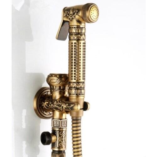 Antique brass Bathroom shattaf portable bidet shower toilet bidet faucet brass brone Bidet shower shower bidet spray