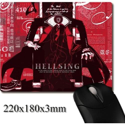 Gothic style Vampire Alucard of Anime Hellsing printed Heavy weaving anti-slip rubber pad office mouse pad Coaster Party favor