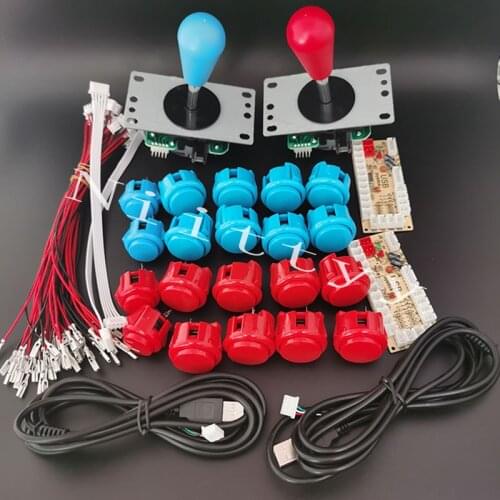 Arcade DIY Kit Zero Delay USB Controller PC Sanwa Oval ball Joystick with Push Buttons for PC PS3 for pandora game