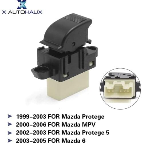 X AUTOHAUX Right Passenger Power Car Door Window Control Switch GE4T66370A For Mazda MPV 2000 TO 2006 For Protege 5 2002 TO 2003