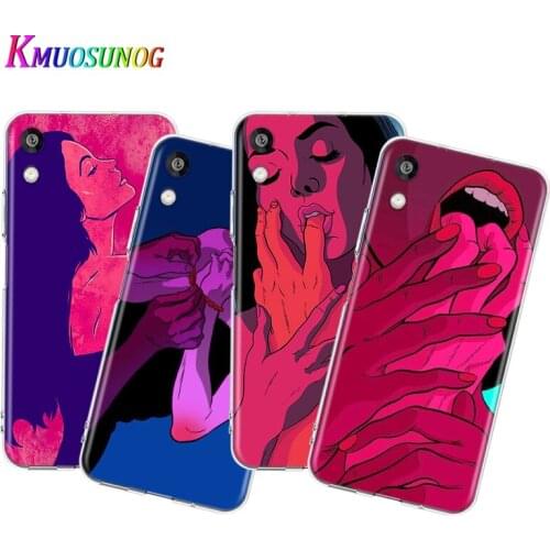Transparent Cover Sexy Lips Hot Girl For Honor 8S 8C 8X MAX 8A 8 7S 7A 7C Play 3E Prime Pro 2020 2019 Phone Case