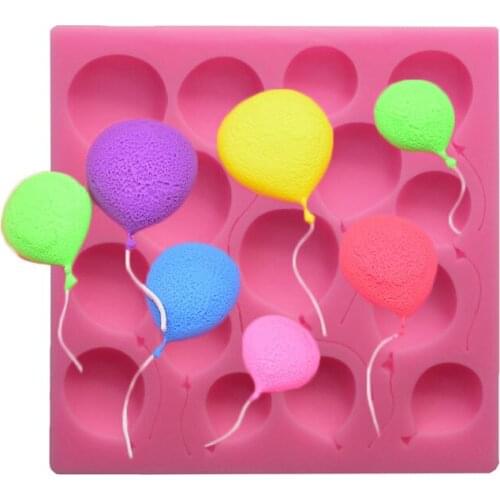 Birthday Balloon Shape Food Grade fondant cake Cupcake soap clay Silicone Mold Cooking baking handmade DIY gift decoration tools