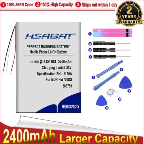 HSABAT 0 cycle 2100mAh Battery for Sony MDR-HW700DS Headset Replacement Accumulator