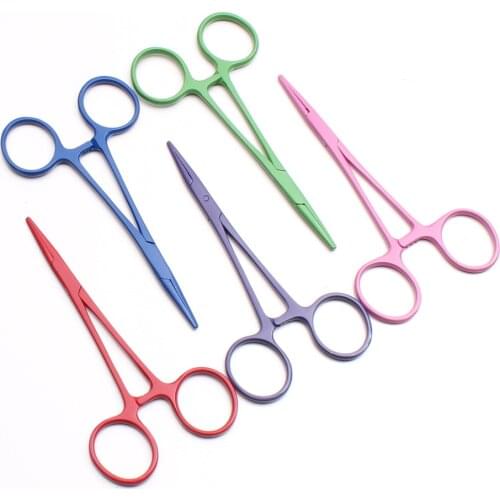 Pet Grooming Band Insertion Tool Trauma Shears Surgery Scissors Dog Surgical Hemostatic Forceps Hair Piliers Pets Ear Cleaning
