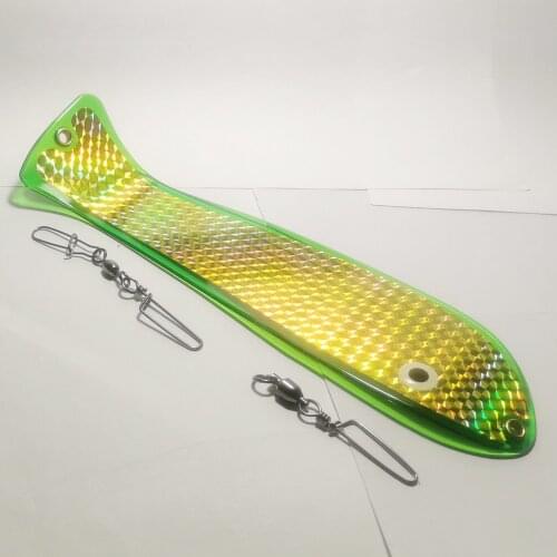 Reel Fish Shaped trolling Flashers paddle Salmon Fishing Flasher