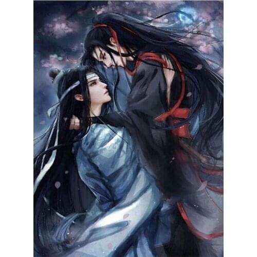 Full Square 5D Diamond Painting Mo Dao Zu Shi Figure Wei Wuxian Anime Cross Stitch 3D Cartoon Diamond Mosaic Home Decor E719