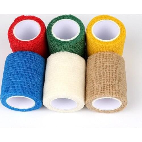 Medical Self Adhesive Elastic Bandage 4.5m Colorful Sports Wrap Tape for Finger Joint Knee First Aid Kit Pet Tape