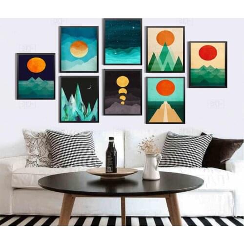 Nordic Minimalist Art Canvas Painting Prints Posters Geometric Images On Canvas Wall Pictures for Home Decor No Frame Lp0040