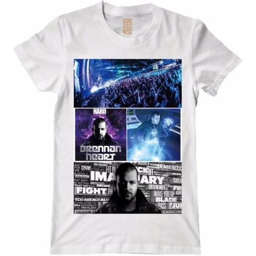 5 Styles Fashion brennan heart Brand Dubstep men DJ master shirt mma print Cotton T-shirt Music fitness camisetas hombre