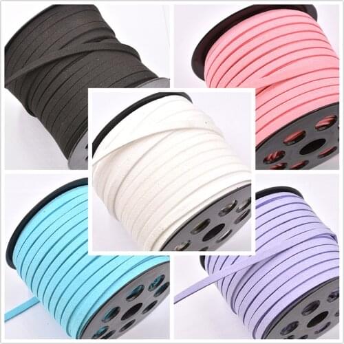New 5mm 5meter/Lot Suede Braided Cord Korean Velvet Leather Handmade Beading Cords for Jewelry Making Supplies DIY Bracelet