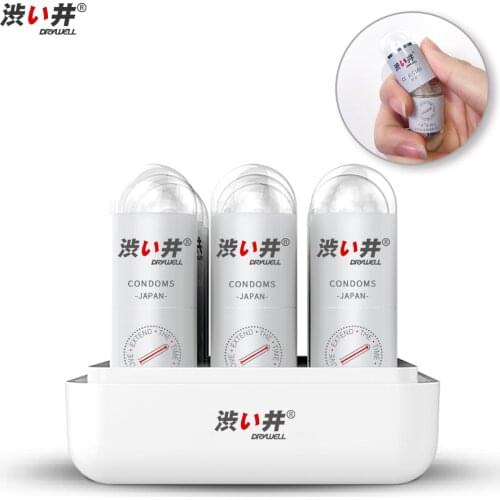 DRY WELL Capsule Condoms for Men Prevent Premature Ejaculation Condom Lubricated Long Lasting Sex Contraceptive Patches