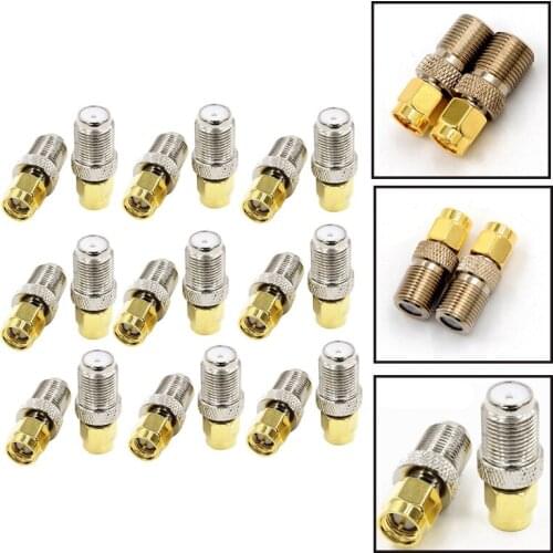 F Female Jack To SMA Male Plug RF Coaxial Connector Copper