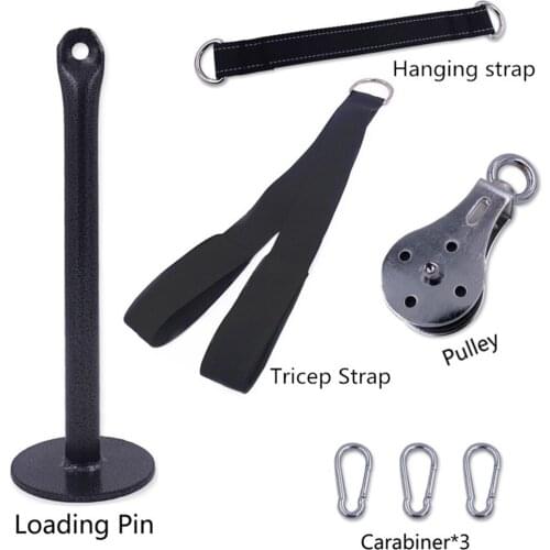 Pulley Cable System DIY Loading Pin Stand Tricep Biceps Blaster LAT Set Up Kits
