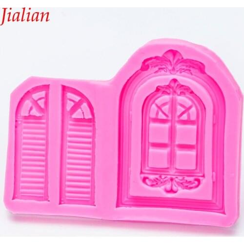Angel Wings fondant cake silicone mold Door Window Border Photo frame Reverse forming chocolate kitchen decoration tools F0969