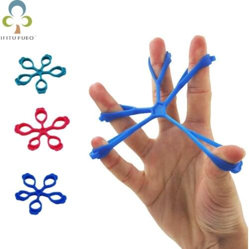 Finger Hand Grip Silicone Ring Gripper Strengthener Exerciser Trainer Resistance Band Fitness Expander Stretcher 3 Levels GYH